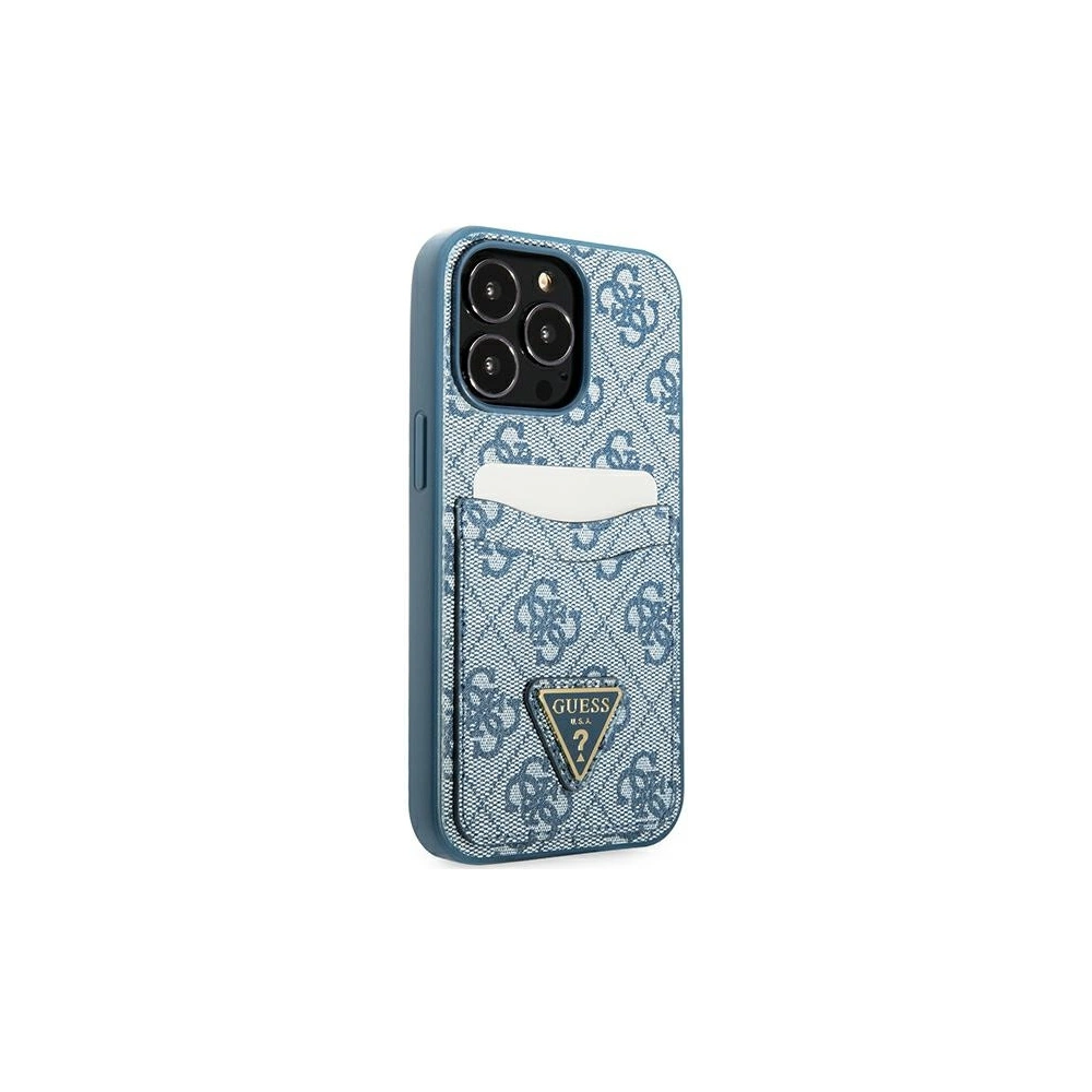 Etui Guess GUHCP13LP4TPB Apple iPhone 13 Pro niebieski/blue hardcase 4G Triangle Logo Cardslot
