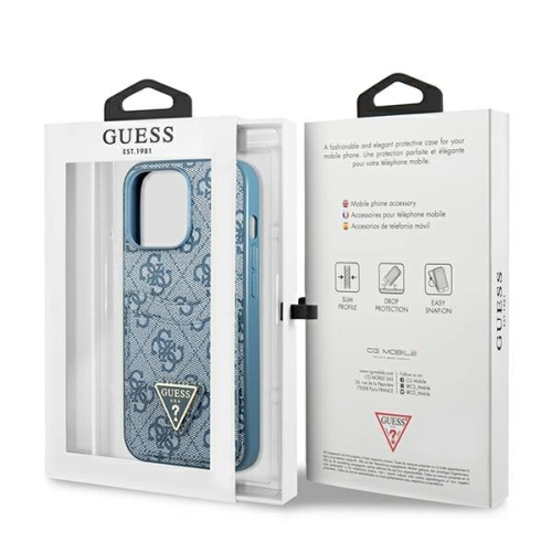 Kup Etui Guess GUHCP13LP4TPB Apple iPhone 13 Pro niebieski/blue hardcase 4G Triangle Logo Cardslot - GUE2199 - {ean13} - Sklep Home Screen