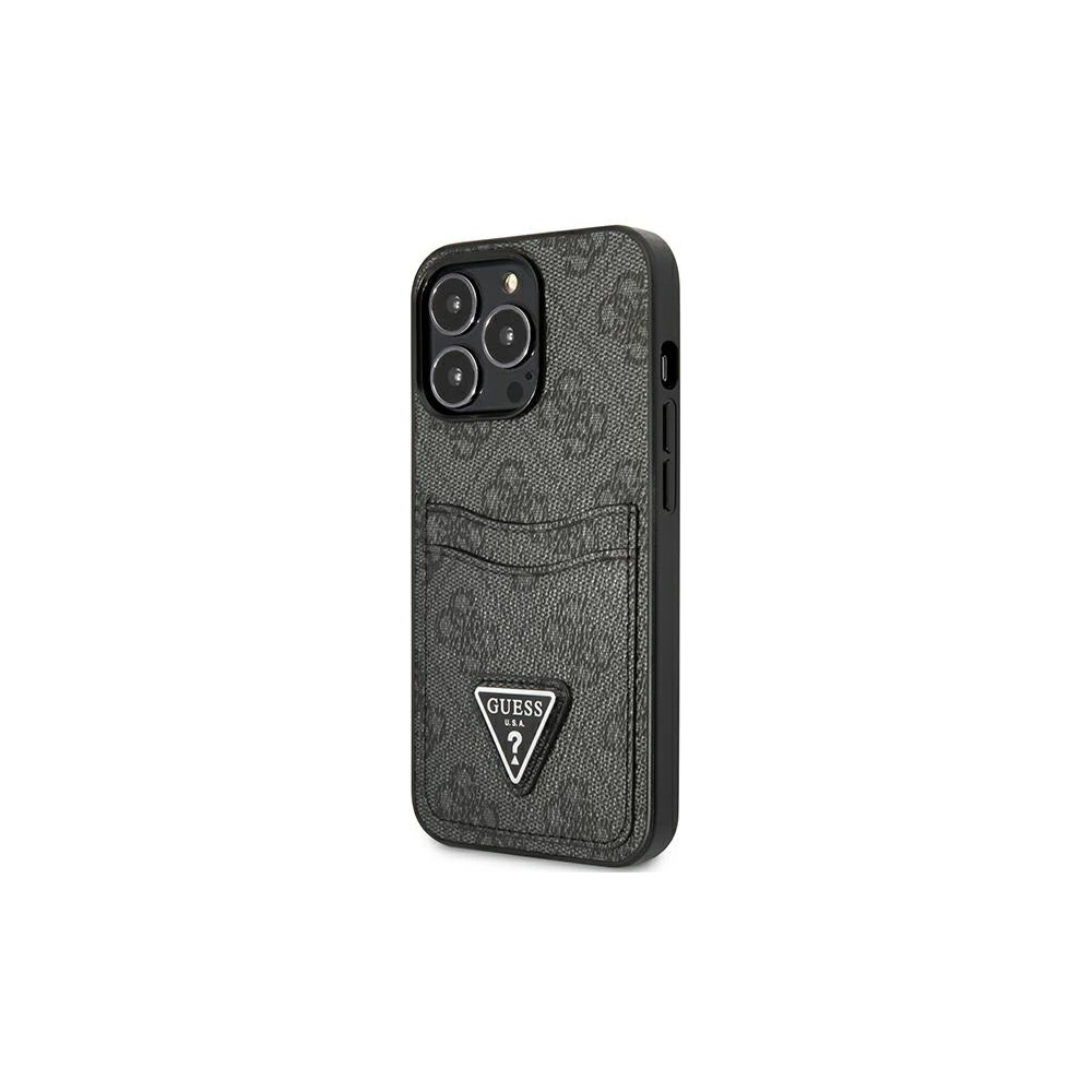 Etui Guess GUHCP13LP4TPK Apple iPhone 13 Pro czarny/black hardcase 4G Triangle Logo Cardslot