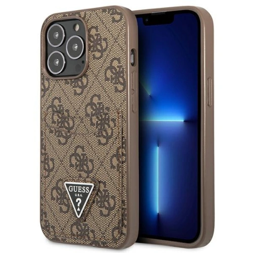 Kup Case Guess GUHCP13LP4TPW Apple iPhone 13 Pro braun/brown Hardcase 4G Triangle Logo Kartenfach - GUE2202 - {ean13} - Sklep Home Screen