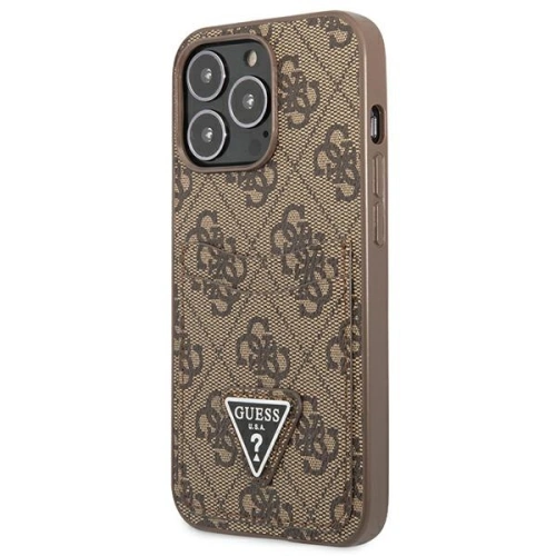 Kup Etui Guess GUHCP13LP4TPW Apple iPhone 13 Pro brązowy/brown hardcase 4G Triangle Logo Cardslot - GUE2202 - {ean13} - Sklep Home Screen