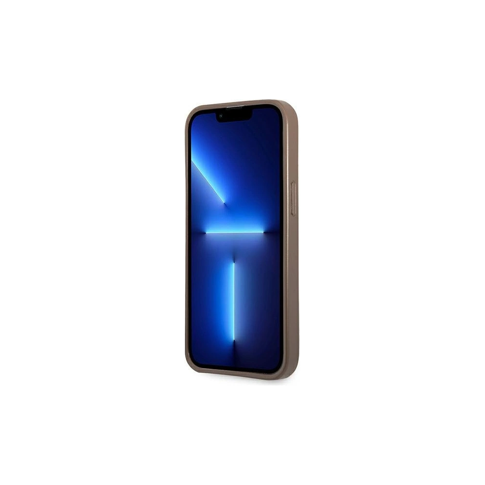 Etui Guess GUHCP13LP4TPW Apple iPhone 13 Pro brązowy/brown hardcase 4G Triangle Logo Cardslot