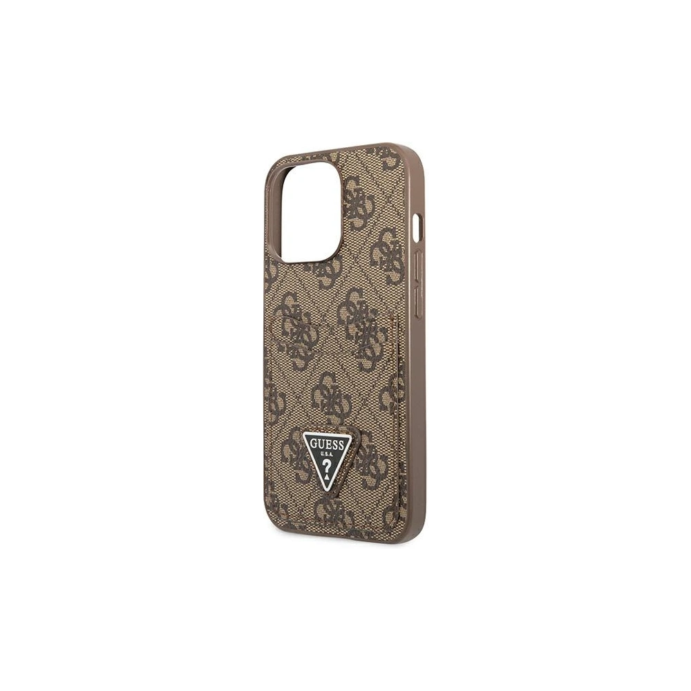 Etui Guess GUHCP13LP4TPW Apple iPhone 13 Pro brązowy/brown hardcase 4G Triangle Logo Cardslot