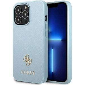Kup Etui Guess GUHCP13LPS4MB Apple iPhone 13 Pro niebieski/blue hardcase Saffiano 4G Small Metal Logo - GUE2203 - {ean13} - Sklep Home Screen