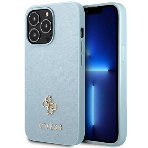 Kup Etui Guess GUHCP13LPS4MB Apple iPhone 13 Pro niebieski/blue hardcase Saffiano 4G Small Metal Logo - GUE2203 - {ean13} - Sklep Home Screen