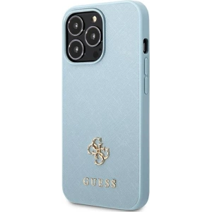 Kup Etui Guess GUHCP13LPS4MB Apple iPhone 13 Pro niebieski/blue hardcase Saffiano 4G Small Metal Logo - GUE2203 - {ean13} - Sklep Home Screen