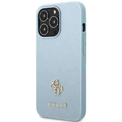 Kup Etui Guess GUHCP13LPS4MB Apple iPhone 13 Pro kék/kék kemény tok Saffiano 4G Kis Fém Logó - GUE2203 - {ean13} - Sklep Home Screen