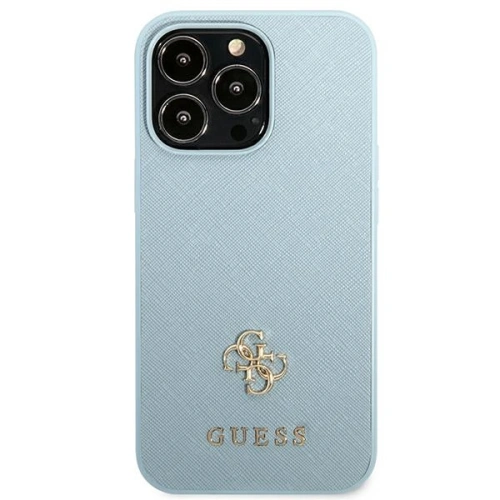 Kup Etui Guess GUHCP13LPS4MB Apple iPhone 13 Pro niebieski/blue hardcase Saffiano 4G Small Metal Logo - GUE2203 - {ean13} - Sklep Home Screen
