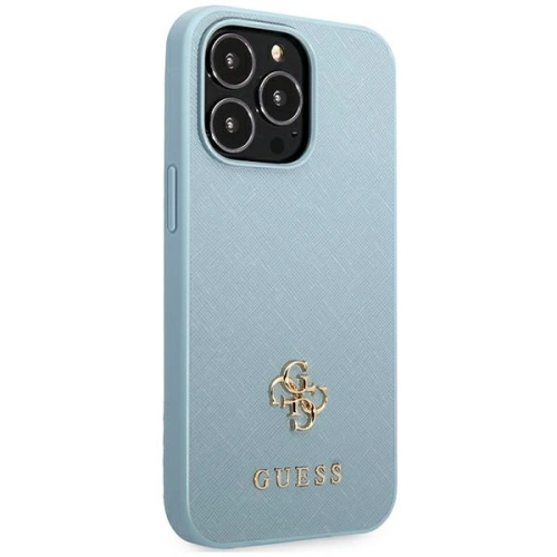 Kup Etui Guess GUHCP13LPS4MB Apple iPhone 13 Pro niebieski/blue hardcase Saffiano 4G Small Metal Logo - GUE2203 - {ean13} - Sklep Home Screen