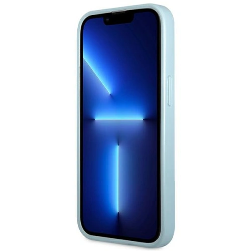Kup Etui Guess GUHCP13LPS4MB Apple iPhone 13 Pro niebieski/blue hardcase Saffiano 4G Small Metal Logo - GUE2203 - {ean13} - Sklep Home Screen