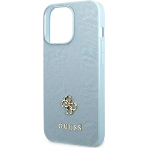 Kup Etui Guess GUHCP13LPS4MB Apple iPhone 13 Pro niebieski/blue hardcase Saffiano 4G Small Metal Logo - GUE2203 - {ean13} - Sklep Home Screen