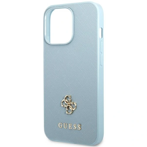 Kup Etui Guess GUHCP13LPS4MB Apple iPhone 13 Pro niebieski/blue hardcase Saffiano 4G Small Metal Logo - GUE2203 - {ean13} - Sklep Home Screen