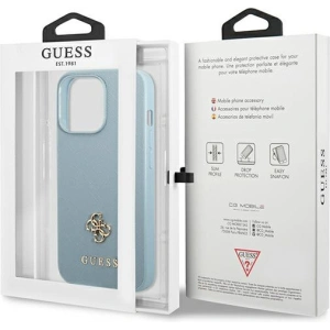 Kup Etui Guess GUHCP13LPS4MB Apple iPhone 13 Pro niebieski/blue hardcase Saffiano 4G Small Metal Logo - GUE2203 - {ean13} - Sklep Home Screen