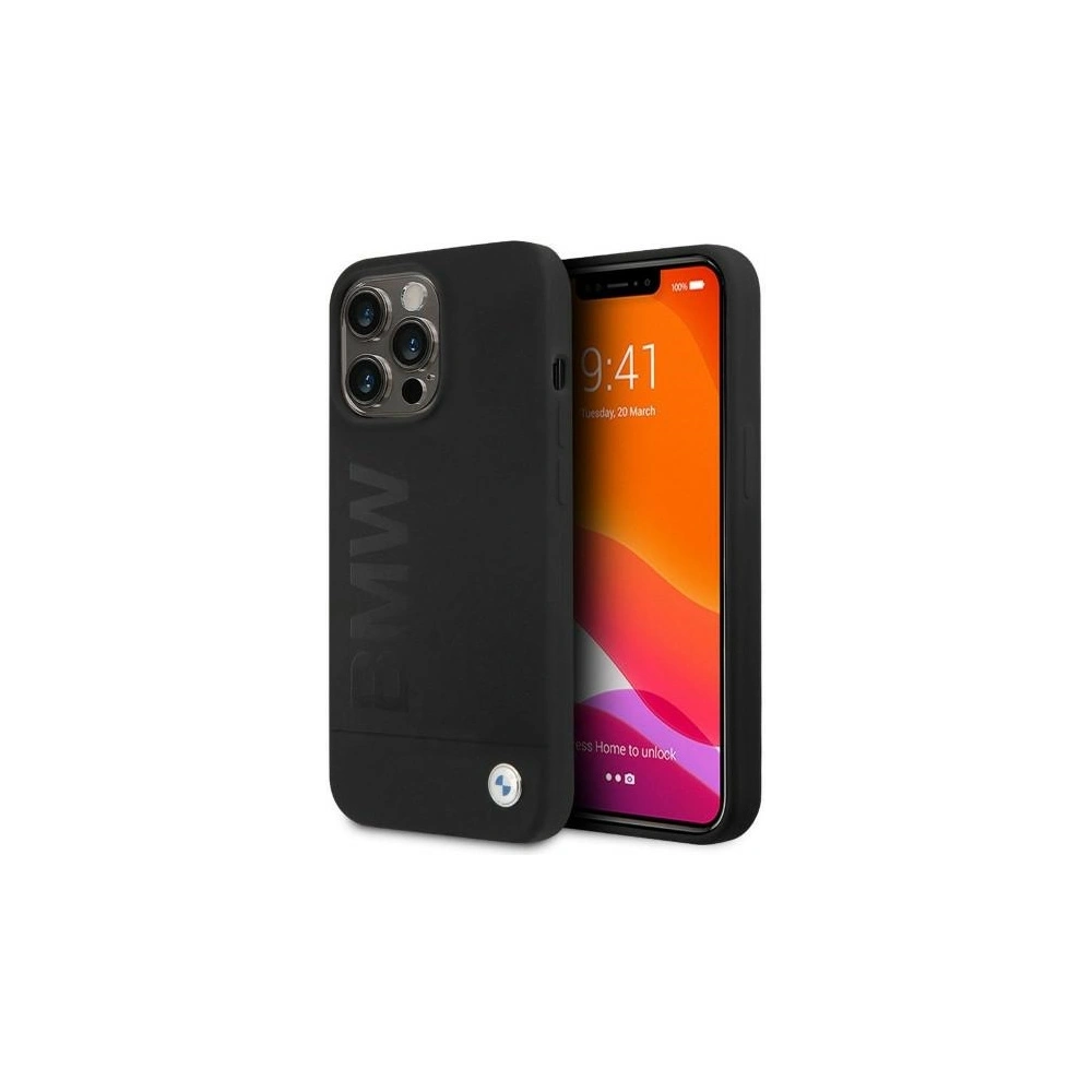 Etui BMW BMHMP13LSLBLBK Apple iPhone 13 Pro czarny/black hardcase Silicone Signature Logo Magsafe