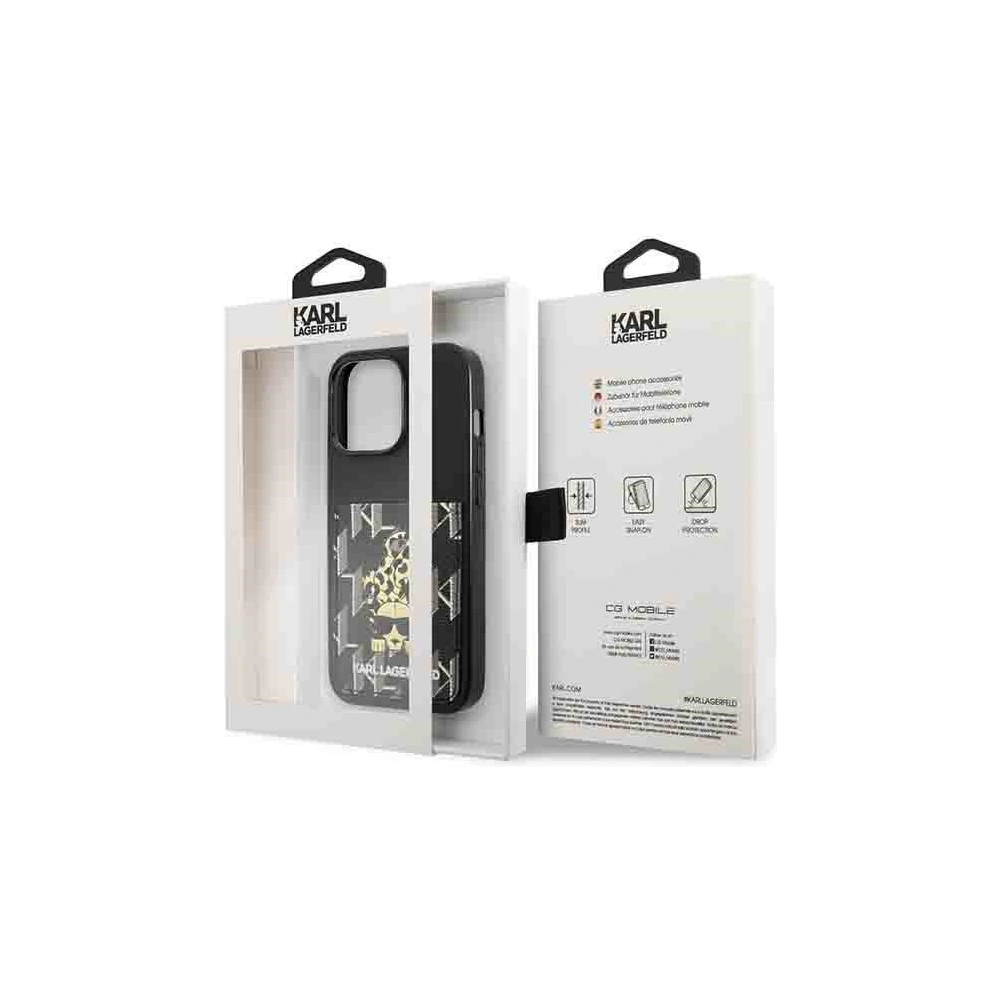 Etui Karl Lagerfeld KLHCP13LCANCNK Apple iPhone 13 Pro hardcase czarny/black Karlimals Cardslot
