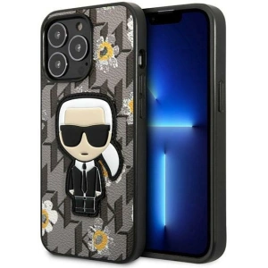 Kup Etui Karl Lagerfeld KLHCP13LPMNFIK1 Apple iPhone 13 Pro szary/grey Flower Ikonik Karl - KLD1208 - {ean13} - Sklep Home Screen