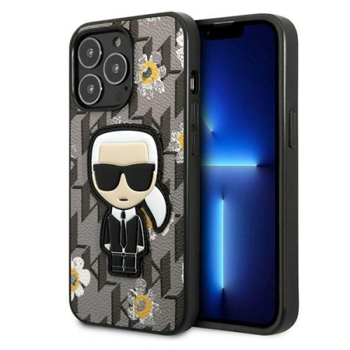 Buy Karl Lagerfeld KLHCP13LPMNFIK1 Apple iPhone 13 Pro grey Flower Ikonik Karl - KLD1208 - {ean13} - Home Screen Store Europe