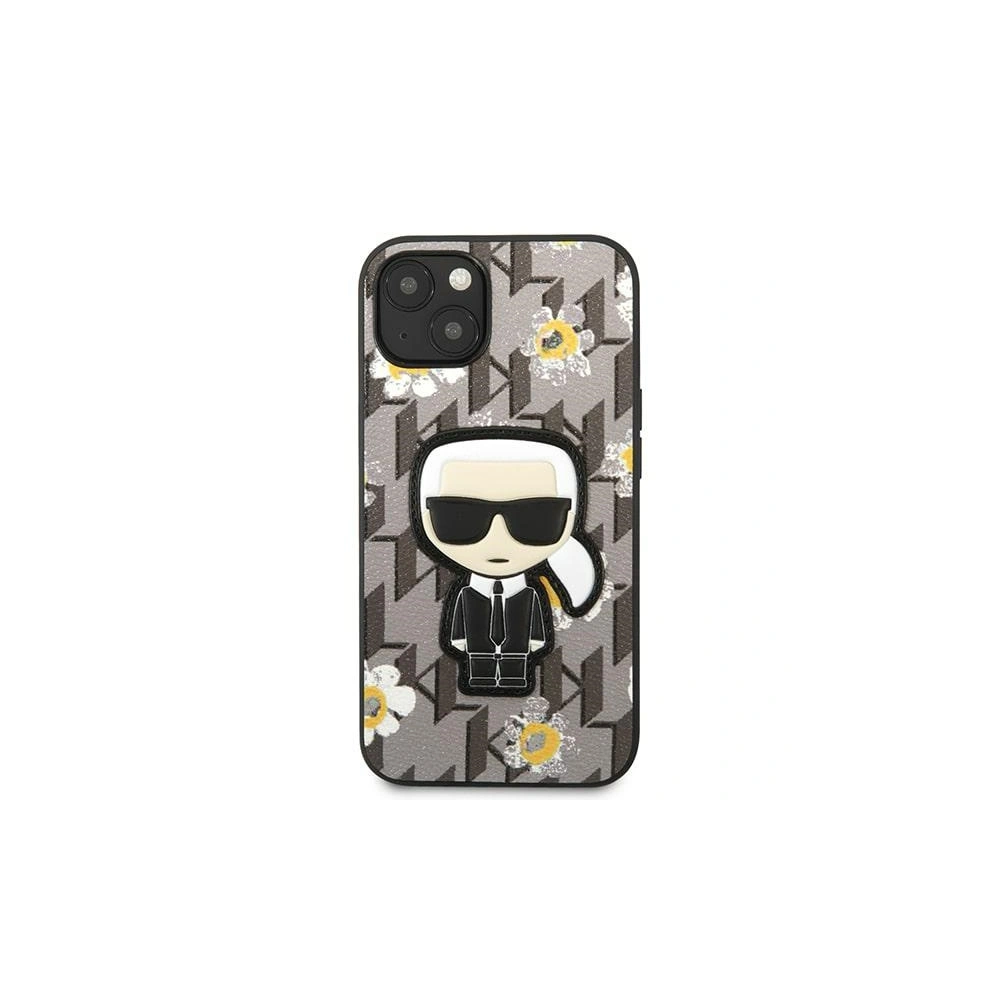 Etui Karl Lagerfeld KLHCP13MPMNFIK1 Apple iPhone 13 szary/grey Flower Ikonik Karl
