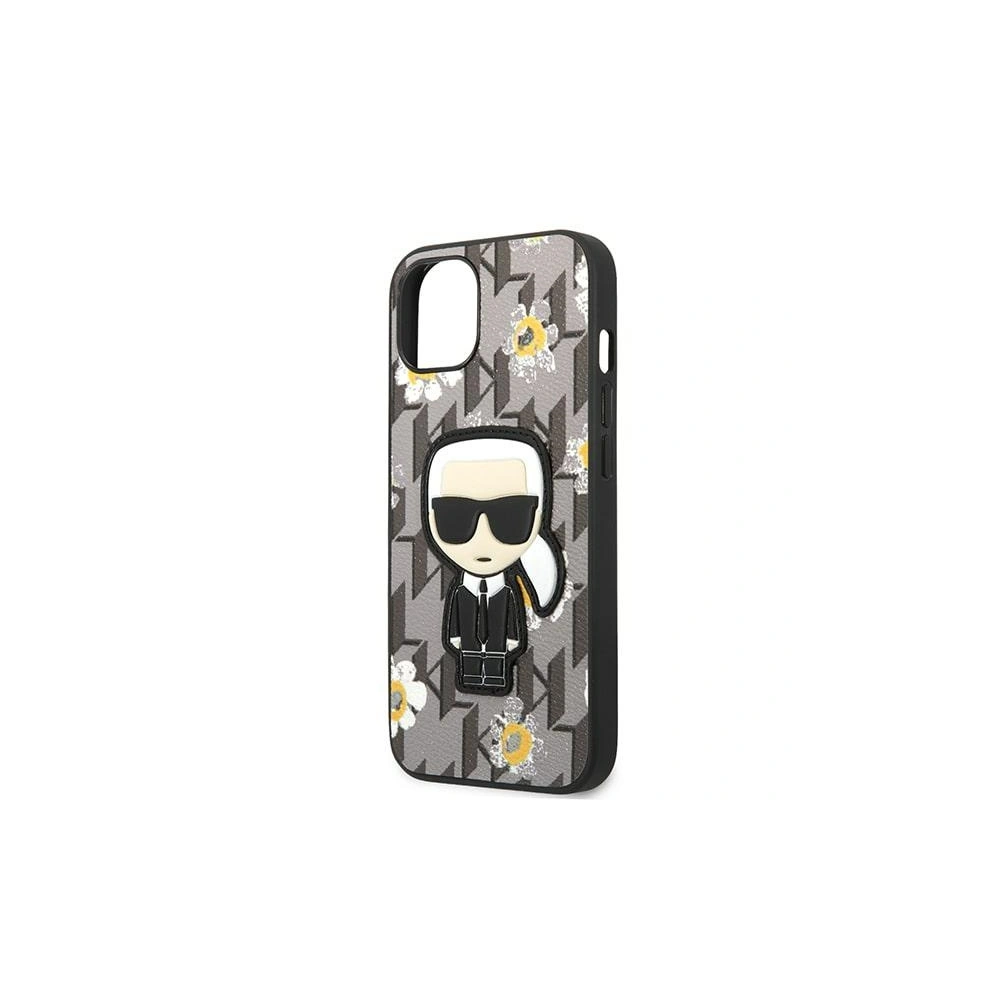 Etui Karl Lagerfeld KLHCP13MPMNFIK1 Apple iPhone 13 szary/grey Flower Ikonik Karl