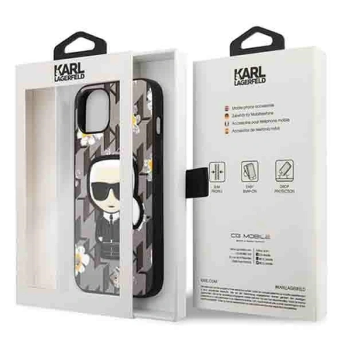 Kup Etui Karl Lagerfeld KLHCP13MPMNFIK1 Apple iPhone 13 szürke/grey Flower Ikonik Karl - KLD1210 - {ean13} - Sklep Home Screen
