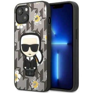 Kup Case Karl Lagerfeld KLHCP13SPMNFIK1 Apple iPhone 13 mini grau/grey Flower Ikonik Karl - KLD1211 - {ean13} - Sklep Home Screen