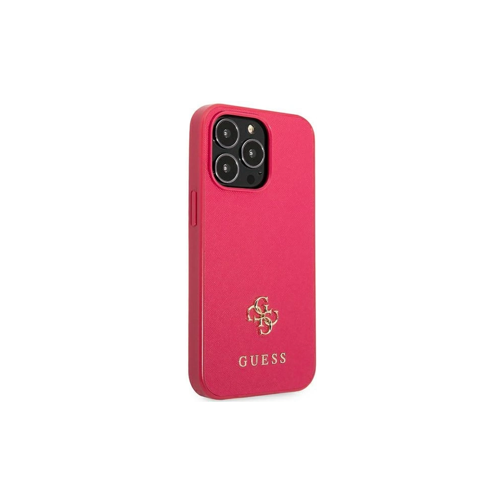 Etui Guess GUHCP13LPS4MF Apple iPhone 13 Pro różowy/pink hardcase Saffiano 4G Small Metal Logo