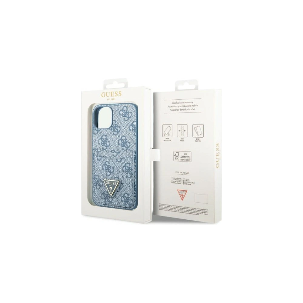 Etui Guess GUHCP13MP4TPB Apple iPhone 13 niebieski/blue hardcase 4G Triangle Logo Cardslot