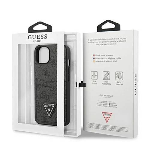 Kup Etui Guess GUHCP13MP4TPK Apple iPhone 13 czarny/black hardcase 4G Triangle Logo Cardslot - GUE2206 - {ean13} - Sklep Home Screen