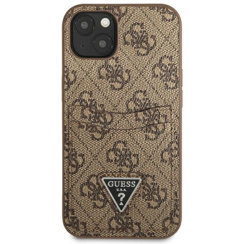 Kup Etui Guess GUHCP13MP4TPW Apple iPhone 13 brązowy/brown hardcase 4G Triangle Logo Cardslot - GUE2208 - {ean13} - Sklep Home Screen