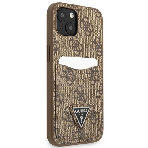 Kup Etui Guess GUHCP13MP4TPW Apple iPhone 13 brązowy/brown hardcase 4G Triangle Logo Cardslot - GUE2208 - {ean13} - Sklep Home Screen