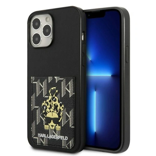 Kup Case Karl Lagerfeld KLHCP13XCANCNK Apple iPhone 13 Pro Max Hardcase schwarz/black Karlimals Kartensteckplatz - KLD1212 - {ean13} - Sklep Home Screen