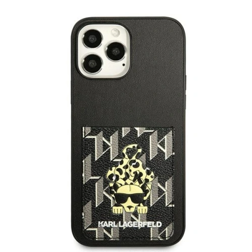 Kup Case Karl Lagerfeld KLHCP13XCANCNK Apple iPhone 13 Pro Max Hardcase schwarz/black Karlimals Kartensteckplatz - KLD1212 - {ean13} - Sklep Home Screen