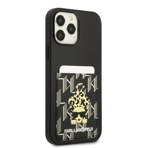 Kup Case Karl Lagerfeld KLHCP13XCANCNK Apple iPhone 13 Pro Max Hardcase schwarz/black Karlimals Kartensteckplatz - KLD1212 - {ean13} - Sklep Home Screen