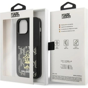 Buy Karl Lagerfeld KLHCP13XCANCNK Apple iPhone 13 Pro Max hardcase black Karlimals Cardslot - KLD1212 - {ean13} - Home Screen Store Europe