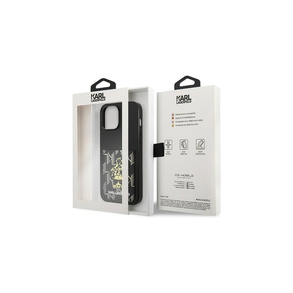 Etui Karl Lagerfeld KLHCP13XCANCNK Apple iPhone 13 Pro Max hardcase czarny/black Karlimals Cardslot