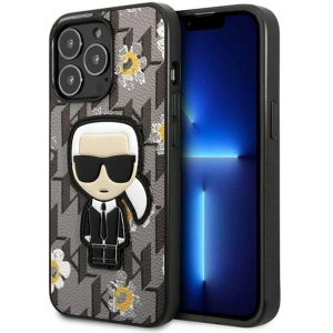 Buy Karl Lagerfeld KLHCP13XPMNFIK1 Apple iPhone 13 Pro Max grey Flower Ikonik Karl - KLD1213 - {ean13} - Home Screen Store Europe