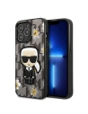 Case Karl Lagerfeld KLHCP13XPMNFIK1 Apple iPhone 13 Pro Max grau/grey Flower Ikonik Karl