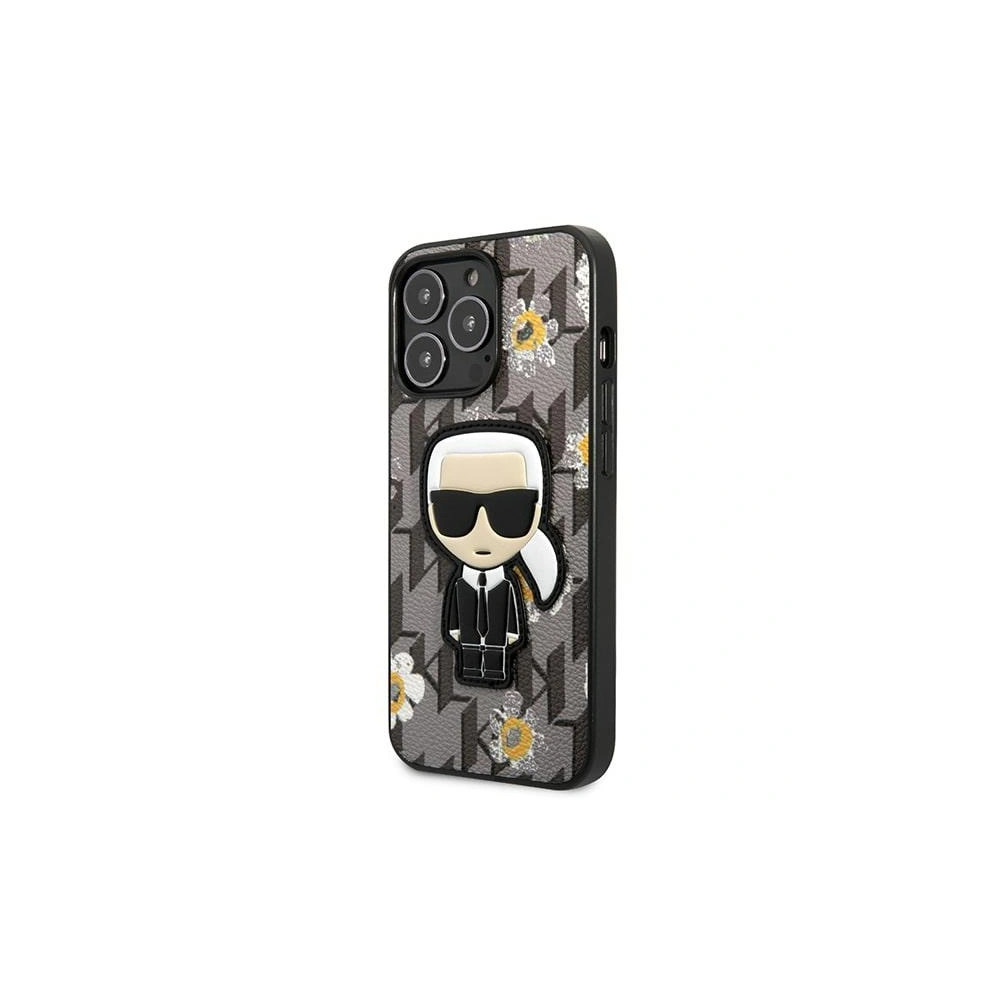 Etui Karl Lagerfeld KLHCP13XPMNFIK1 Apple iPhone 13 Pro Max szary/grey Flower Ikonik Karl