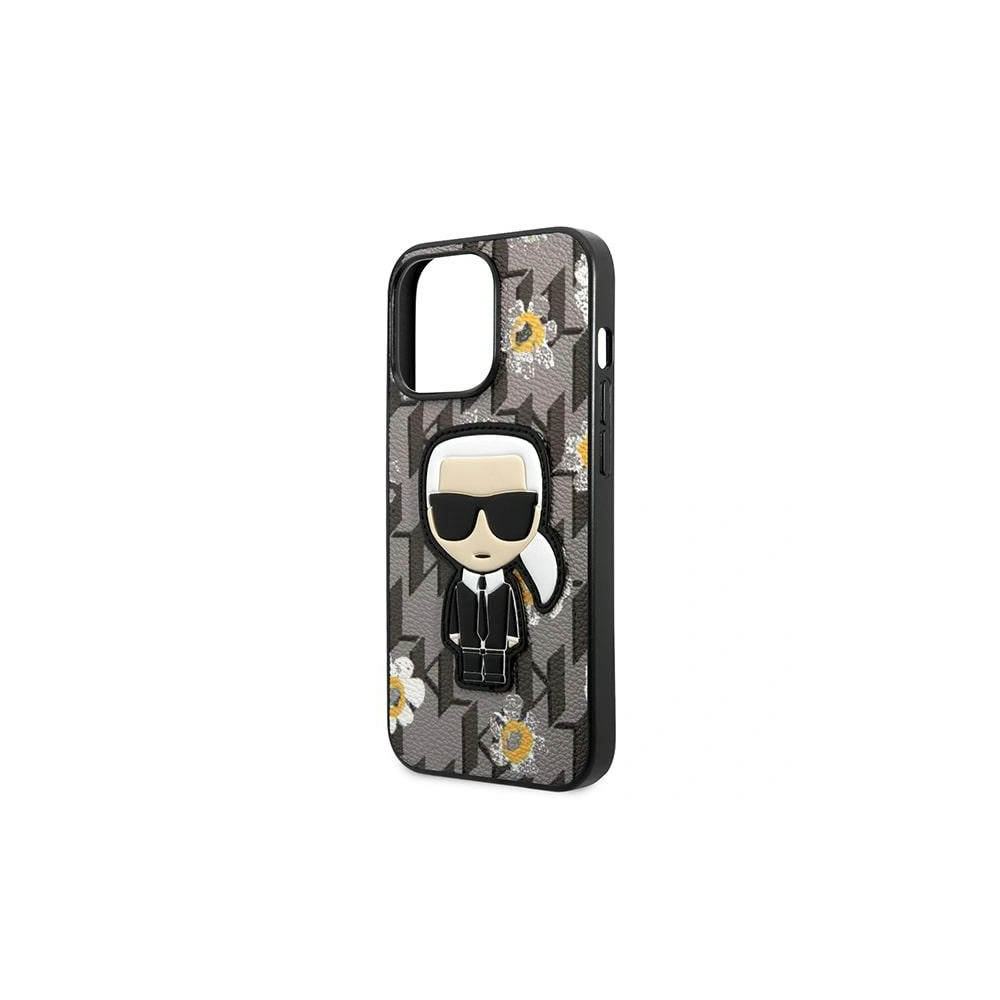 Etui Karl Lagerfeld KLHCP13XPMNFIK1 Apple iPhone 13 Pro Max szary/grey Flower Ikonik Karl
