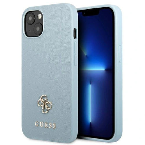 Kup Case Guess GUHCP13MPS4MB Apple iPhone 13 blau/hardcase Saffiano 4G Kleines Metall-Logo - GUE2209 - {ean13} - Sklep Home Screen