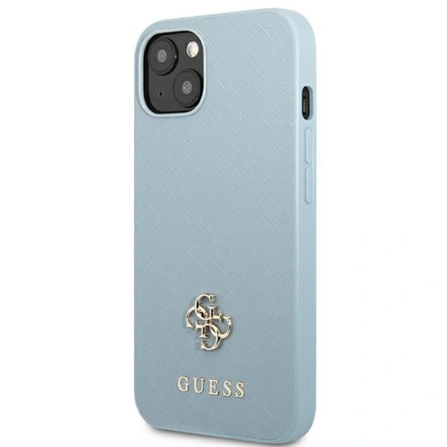 Kup Case Guess GUHCP13MPS4MB Apple iPhone 13 blau/hardcase Saffiano 4G Kleines Metall-Logo - GUE2209 - {ean13} - Sklep Home Screen