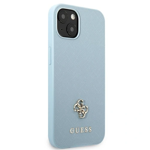Kup Etui Guess GUHCP13MPS4MB Apple iPhone 13 kék/blue kemény tok Saffiano 4G Kis Fém Logó - GUE2209 - {ean13} - Sklep Home Screen