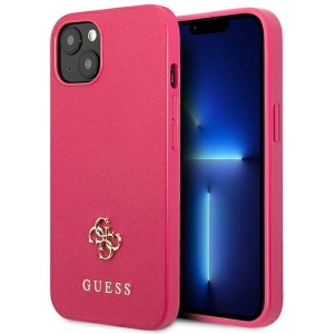 Etui Guess GUHCP13SPS4MF Apple iPhone 13 mini różowy/pink hardcase Saffiano 4G Small Metal Logo