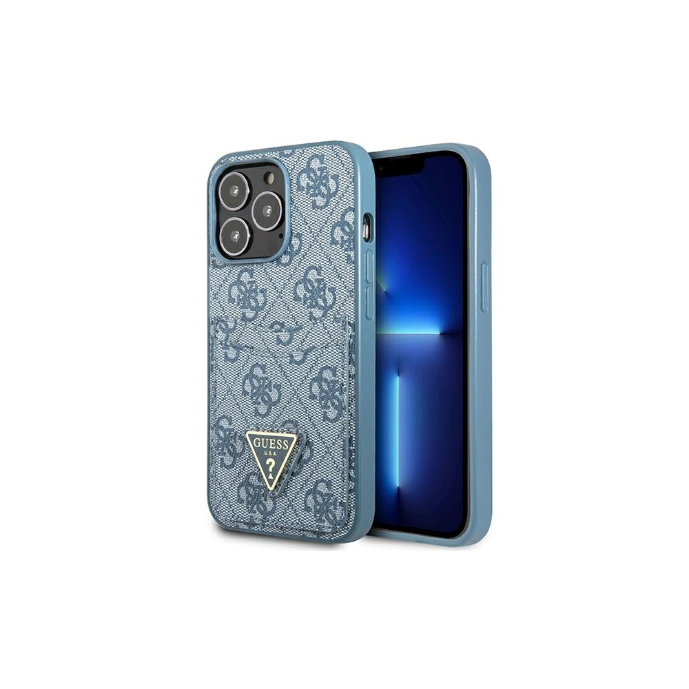 Etui Guess GUHCP13XP4TPB Apple iPhone 13 Pro Max niebieski/blue hardcase 4G Triangle Logo Cardslot
