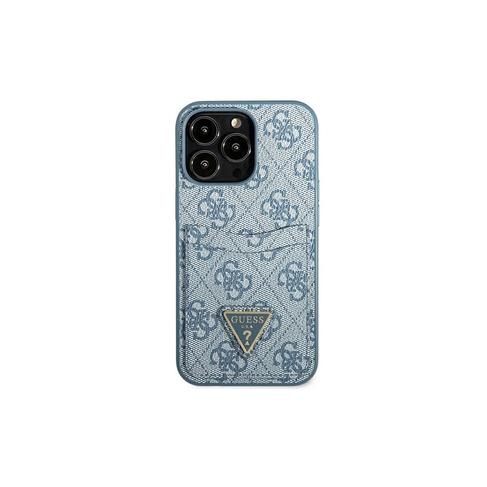 Etui Guess GUHCP13XP4TPB Apple iPhone 13 Pro Max niebieski/blue hardcase 4G Triangle Logo Cardslot