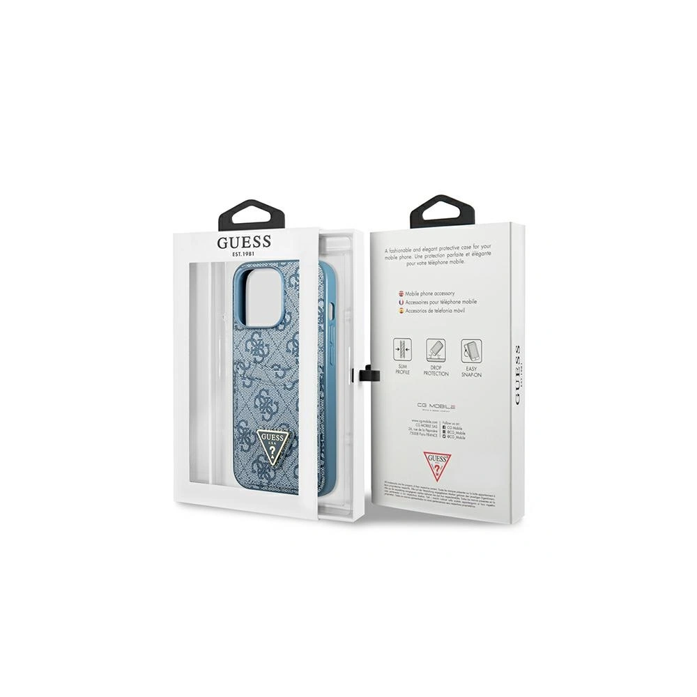 Etui Guess GUHCP13XP4TPB Apple iPhone 13 Pro Max niebieski/blue hardcase 4G Triangle Logo Cardslot