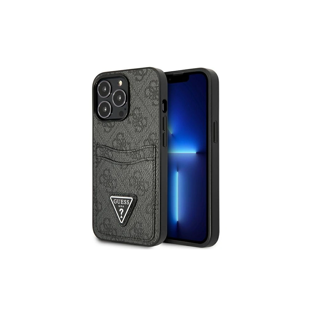 Etui Guess GUHCP13XP4TPK Apple iPhone 13 Pro Max czarny/black hardcase 4G Triangle Logo Cardslot
