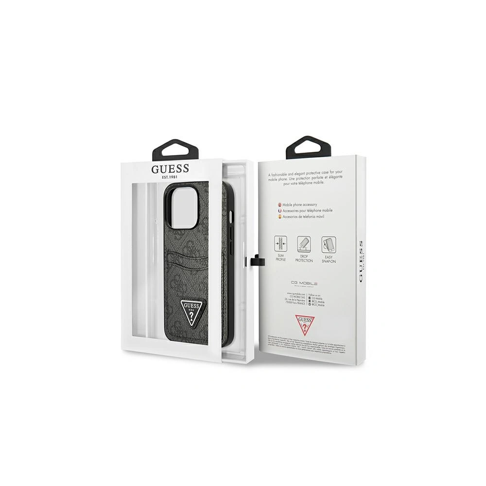 Etui Guess GUHCP13XP4TPK Apple iPhone 13 Pro Max czarny/black hardcase 4G Triangle Logo Cardslot