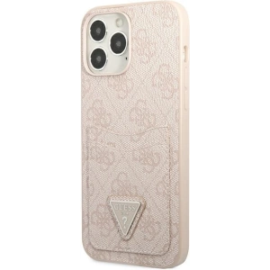 Buy Guess GUHCP13XP4TPP Apple iPhone 13 Pro Max pink hardcase 4G Triangle Logo Cardslot - GUE2219 - {ean13} - Home Screen Store Europe