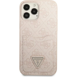 Buy Guess GUHCP13XP4TPP Apple iPhone 13 Pro Max pink hardcase 4G Triangle Logo Cardslot - GUE2219 - {ean13} - Home Screen Store Europe